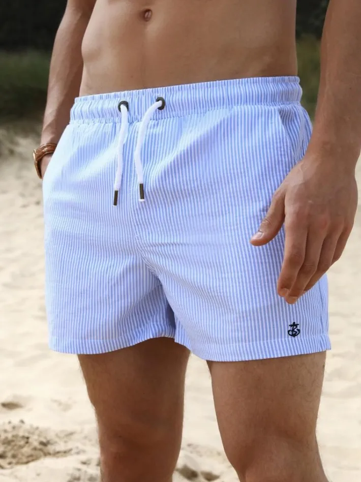 Trending*Blakely Clothing Striped Swim Shorts